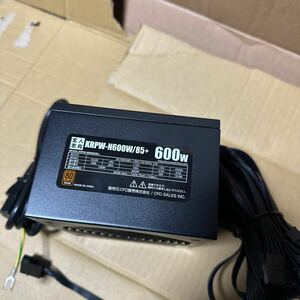 あ-7124) 玄人志向　KRPW-N600W/85+ 600w ATX電源ユニット