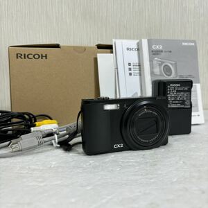 [k2926]1円スタート！RICOH CX2 DIGIDAL CAMERA リコー デジタルカメラ コンデジ ブラック カメラ 付属品完備 箱付