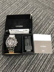 松　CITIZEN シチズン エコドライブ 腕時計 電波ソーラー E610-S104831 箱保証付き　稼働品