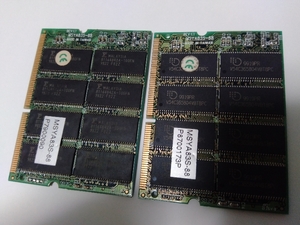 ⑭◆≪144pin　128MB　PC100≫◆　IM-128M互換ノーブランド (64Mbitチップ×16)　2枚セット　選別通過品　iBook　iMac用？　送料無料