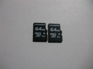 2枚セット　I・O DATA　64GB　microSDXCカード　フォーマット済み　microSDカード メモリーカード