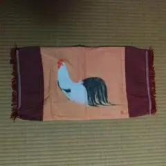 昭和レトロな鶏のデザインの敷物