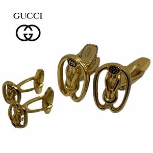 OLD GUCCI オールドグッチ GUCCI VINTAGE グッチ ヴィンテージ MADE IN ITALY イタリア製 カフスボタン カフリンクス ゴールド アーカイブ