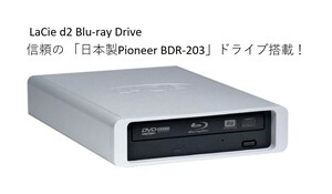 ♪♪【美品：信頼の「日本製Pioneer BDR-203ドライブ搭載」】 LaCie d2 Blu-ray Drive　Hi-Speed USB 2.0 & FireWire　♪♪