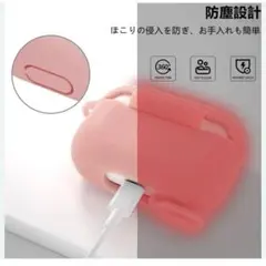 AirPods 3用 ケース 透明 全面保護カバー 落下防止 Red