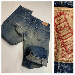 DENIME ドュニーム　ドゥニーム　Lot 286 革パッチ　濃淡色落ち　501XX レプリカジーンズ　パンツ　W30L36約75cm