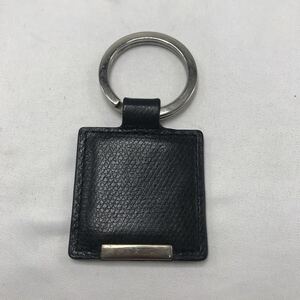 中古 COACH コーチ キーホルダー キーリング レザー ブラック レザーキーホルダー 使用感有り YS 3BAW