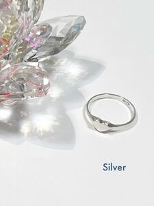 シンプル　小さなハートの指輪　Silver #12.5
