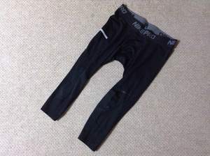 ★中古★ナイキ プロ メンズ コンプレッション トレーニング タイツ スパッツ 黒 L ワークアウト ジム NIKE PRO DRI-FIT NIKE 925821-010