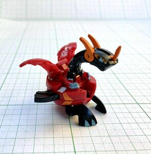 ノヴァ・HEXドラゴノイド　PYRUS HEX NEO DRAGONOID　火属性　爆丸　フィギュア　中古ジャンク　詳細不明　ガシャ　食玩　おまけ　変形ロボ