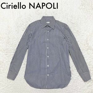 Ciriello NAPOLI チリエッロ ストライプ柄 ワイドカラー ワイシャツ OY907144