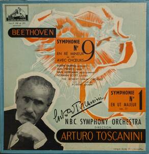 初期輸入LP盤 ファーレル,ピアース,メリマン&スコット/アルトゥーロ・トスカニーニ/NBC Sym 　Beethoven 交響曲1&9番 Op21&125 (2LP)