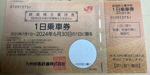 JR九州旅客鉄道 株主優待 鉄道株主優待券1枚