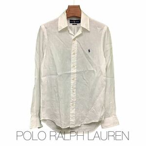POLO, RALPH LAUREN, ポロラルフローレン, シャツ ,白 ,長袖 ,古着, XSサイズ