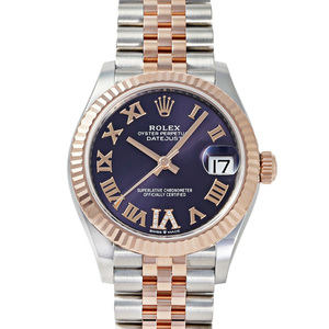 ロレックス ROLEX デイトジャスト 31 278271 オーベルジーヌ/（VIダイヤ）文字盤 新品 腕時計 レディース