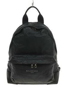 BALENCIAGA◆リュック/レザー/BLK/無地/409010・4020・D・528147