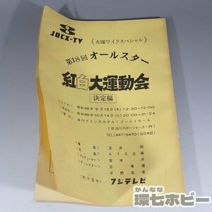 1WD7◆最終分/昭和55年 フジテレビ 第18回オールスター 紅白大運動会 台本 決定稿/昭和レトロ テレビ番組 石野真子 アイドル グッズ 送YP60