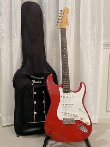Fender japan stratocaster エレキギター 2008 フェンダージャパン ストラトキャスター 弦楽器 専用ケース付 赤 