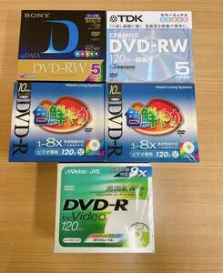 【TDK DVD-RWなど 録画・データ・ビデオ用ディスクまとめて】SONY DVD-RW/DVD-R/ビクター/色彩鮮やか/A510-031