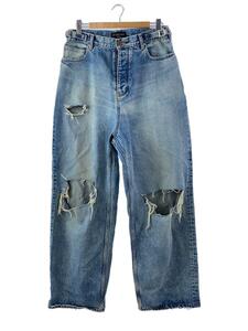 BALENCIAGA◆Destroyed Super Large Baggy Jeans/ボトム/XS/コットン/IDG/697833//