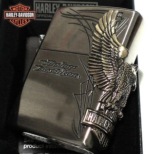 ZIPPO ライター ハーレーダビッドソン ジッポ イーグルメタル アンティークシルバー 両面加工 国内限定モデル 銀 鷲