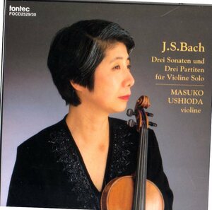 2CD (即決) バッハ/ 無伴奏バイオリンソナタ&パルティータ全６曲/ vl.潮田益子(1996）