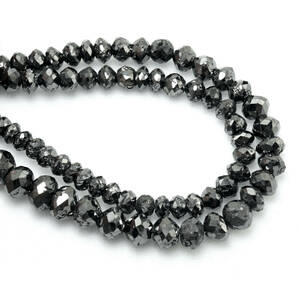 ★天然ブラックダイヤモンド ビッグサイズ 最高級 50.00ct 11.1g 43cm K18WG ネックレス ジュエリー jewelry