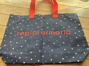 未使用品　repipi　armario　バッグ　軽い　レピピアルマリオ　紺　ネイビー