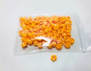 【新品未使用】レゴ　LEGO　フラワーエッジ　花　花びら　1x1 ブライトライトオレンジ　100個　