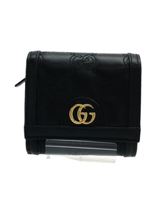 GUCCI◆2つ折り財布/レザー/ブラック/レディース/723799