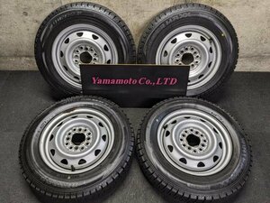 【Ｃ】13インチ 2021年製 スタッドレス マルチホイール 4本セット 13×4.00B PCD100/110/114.3 145/80R13 ダンロップ 軽カー 軽四