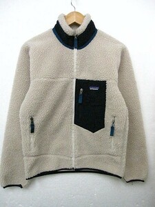 【極美品】 パタゴニア patagonia クラシックレトロX ボアジャケット フリース 23056 FA19 ナチュラル×ネイビー XSサイズ■L25782AWS23-03