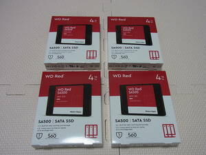 価格高騰！まとめ買いのチャンス！新品未使用☆【WD】WD Red WDS400T1R0A／4TB SATA 2.5インチ SSD／4個セット☆送料無料☆