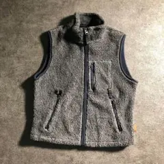 【Abercrombie】フルジップ　ボアベスト　古着　used AS33