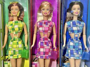 未開封 Barbie HIP 2 BE SQUARE ヒップ２ビー・スクエア・バービー [ピンク・ブルー・グリーン]３体セット
