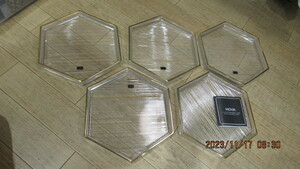 HOYA クリスタル 5枚セット フルーツ皿 日本製 中皿 20cm　重さは830g　食器 クリスタルガラス ストア 箱入り未使用
