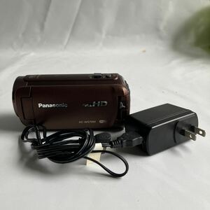 ▽【500円スタート】Panasonic パナソニック フルハイビジョン デジタルビデオカメラ ブラウン HC-W570M ビデオカメラ 稼動品