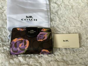 COACH コーチ 二つ折り財布 ミニ財布 花柄 CL675 新品 186