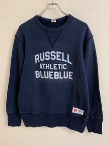 ハリウッドランチマーケット　BLUE BLUE×RUSSELL スウェットトレーナー　Sサイズ USA製　ネイビー