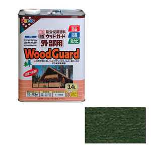 油性ウッドガード外部用 アサヒペン 塗料・オイル 油性塗料 3.4Lコロラドグリーン