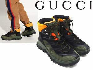 17万新品◆8H=27.5cm◆GUCCI グッチGGトレッキングスニーカー1円