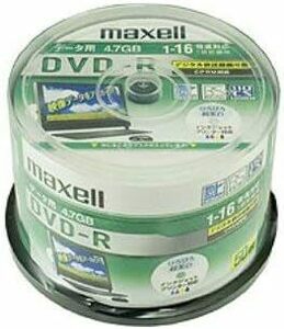 maxell データ用DVD-R 4.7GB 16倍速 CPRM対応 インクジェットプリンター対応 (50枚スピンドル DRD47