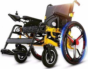 店長特選 折りたたみ式および軽量の電動車椅子（リチウムイオン電池）360°ジョイスティック ドライブ または手動車椅子としての使用 F1373