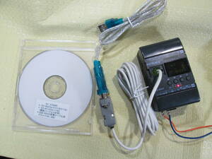 キーエンス　PLC用通信ケーブル＆USB変換ケーブル、おまけ「KV　STUDIO　Ver9.11」＋「KV-H11J（Ver,11.63）最新版アップデート用」DVD