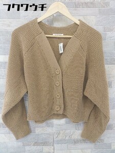 ◇ natural couture NICE CLAUP 長袖 ニット カーディガン ブラウン系 レディース