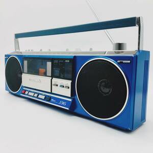 昭和レトロ AIWA アイワ ラジカセ CS-J36 通電確認済み アダプター付き FM/AMラジオ CASSETTE RECORDER 