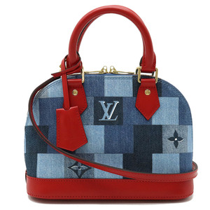 LOUIS VUITTON ルイ ヴィトン モノグラムデニム アルマBB ハンドバッグ 2WAY ショルダーバッグ ブルー