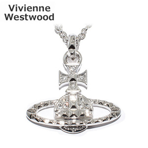 Vivienne Westwood （ヴィヴィアンウエストウッド） 63020052 W110 MAYFAIR バスレリーフ ペンダント ネックレス シルバー/クリスタル アク