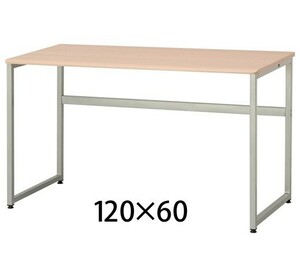 デスク W120 × 60cm オフィスデスク 机 テーブル 平机 シンプル フラット 木製 事務机 作業台 パソコンデスク ワークテーブル 81226