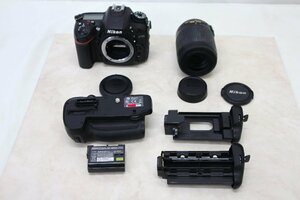 ＜ジャンク品＞※カビあり　Nikon　デジタル一眼カメラ　D7100 / MB-D15 / Fレンズ　55-200mm f/4-5.6G ED（12523111418195RA）